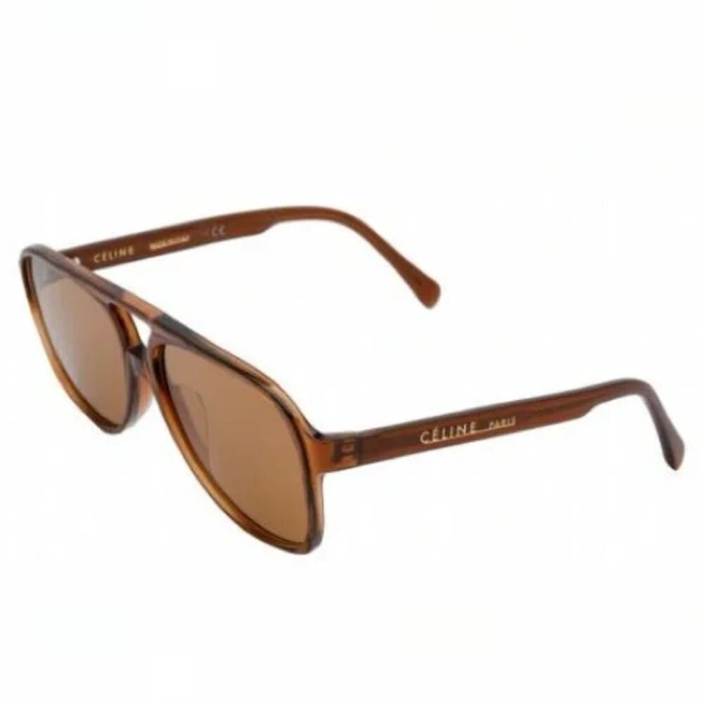 Celine Brown Aviator Sunglasses CL40032U-48E-62